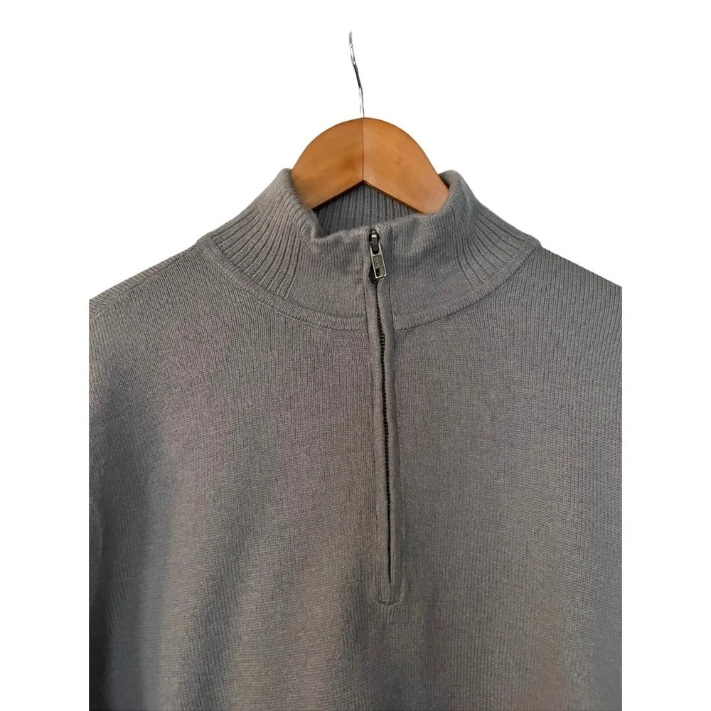Patagonia Men’s Lambswool 1/4-Zip Grey Pullover Sweater Size Large